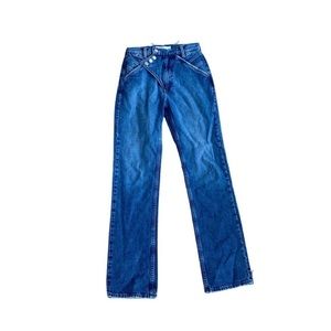 Mother The Rider blue mid rise jeans